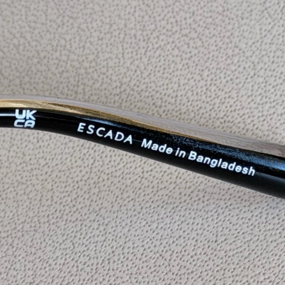 ESCADA SESF56K Black Sunglasses. W/Case & Cloth! NEW! RT $ 169. - Picture 5 of 8